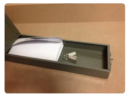 Paper backup and USB key in a safe deposit box (Coinbase blog, 2012)